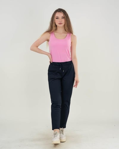 بنطلون نسائي سكيني بربطة خصر