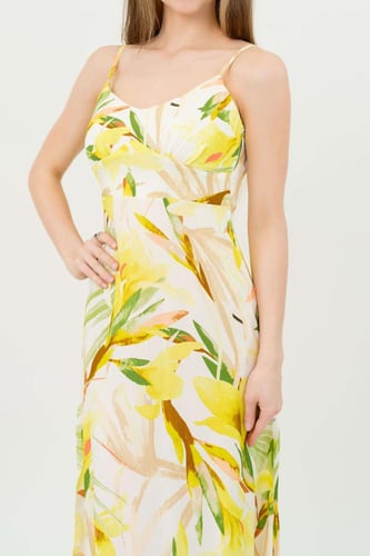 فستان نسائي صيفي مشجر بألوان متعددة