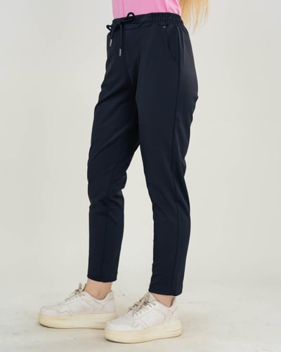 بنطلون نسائي سكيني بربطة خصر