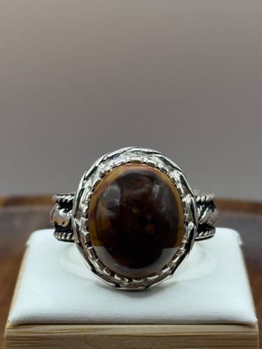 ملكي عقيق يماني بقراني فاخر– فضة عيار 950