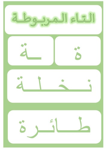 مجموعات بطاقات للغة العربية 6 بطاقات