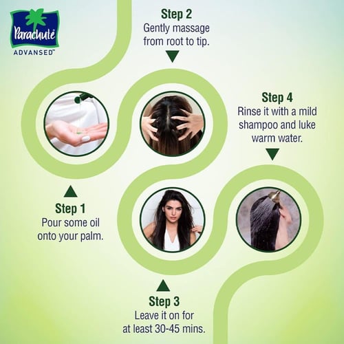 باراشوت املا زيت الشعر بفيتامين إي التحكم في التسا...
