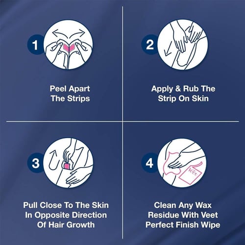 ڤيت شرائط الشمع إيزي-جل لإزالة الشعر للبشرة الحساس...