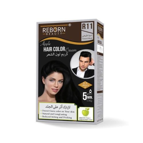 ريبورن بيوتي كريم لون الشعر اسود طبيعي 200جم - R11