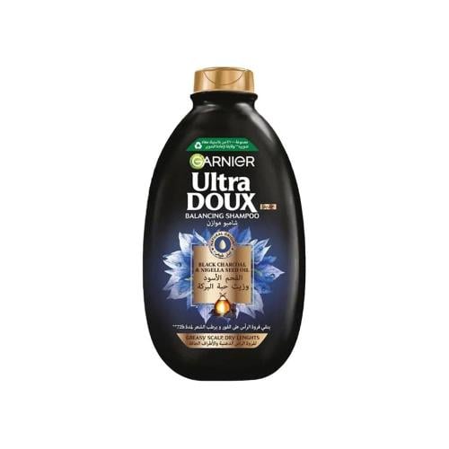 غارنييه الترا دوكس شامبو بالفحم الاسود وزيت حبة ال...