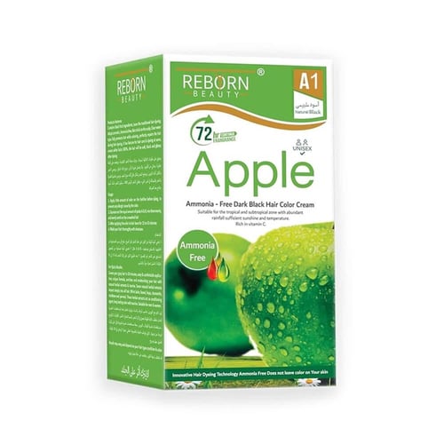 ريبورن بيوتي كريم صبغة شعر أسود طبيعي - كريم 500 م...