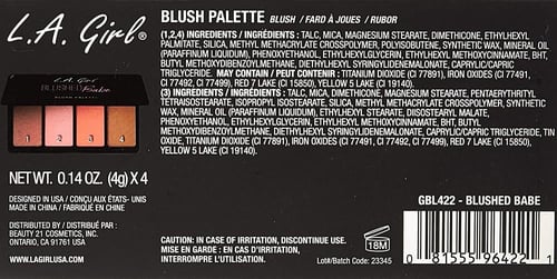 ال ايه جيرل بلشد بيبي أحمر خدود باليت GBL422