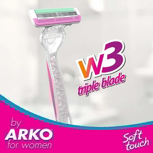 اركو سوفت تاتش w3 شفرات حلاقة نسائية بالألوفيرا وا...