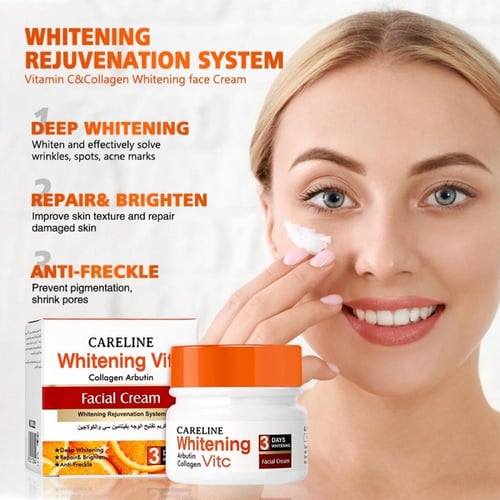 كيرلاين كريم تفتيح الوجه بفيتامين سي والكولاجين -...