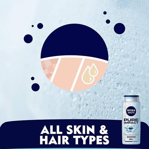 نيفيا جل استحمام بيور امباكت للرجال - 500 مل