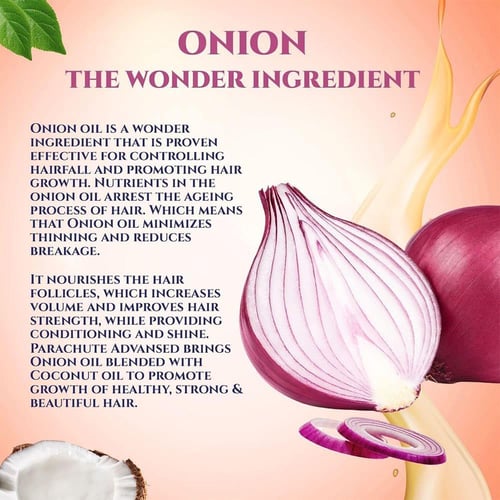 باراشوت زيت جوز الهند للشعر الغني بالبصل - 200 مل