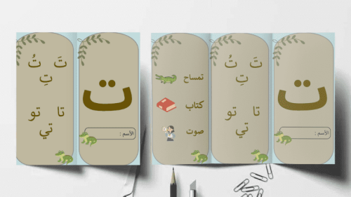 مطوية حرف ت