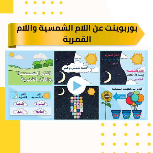 بوربوينت عن اللام الشمسية واللام القمرية