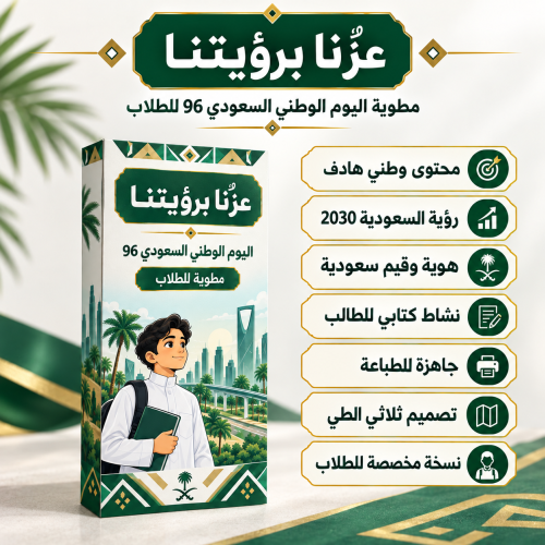 مطوية عزنا برؤيتنا للاولاد اليوم الوطني 96