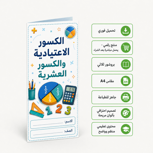 مطوية الكسور الاعتيادية والكسور العشرية