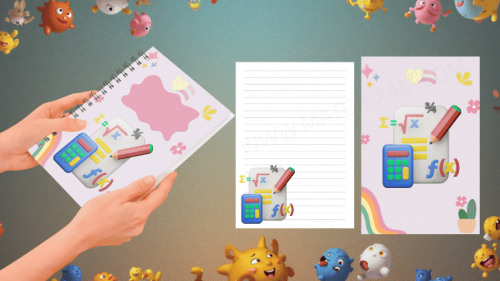 غلاف دفتر الرياضيات المرح