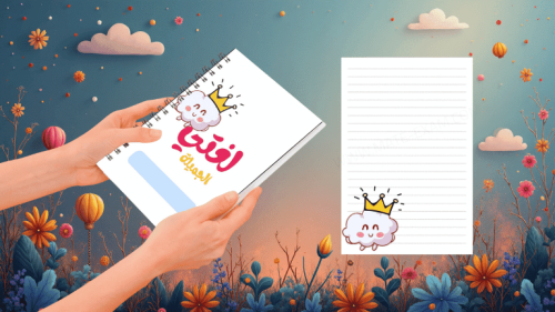 غلاف دفتر يوميات لفتتي الجميلة