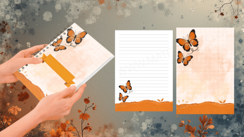 غلاف دفتر فراشات الخريف