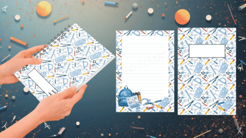 غلاف دفتر الرياضيات الأنيق