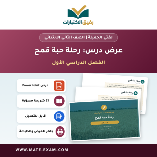 عرض درس رحلة حبة قمح - لغتي الجميلة الصف الثاني ال...