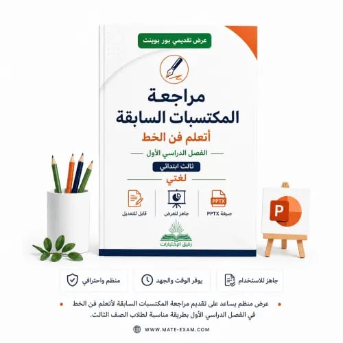 مراجعة المكتسبات السابقة - أتعلم فن الخط - الفصل ا...