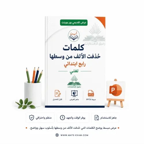 كلمات حُذفت الألف من وسطها – رابع ابتدائي.pptx