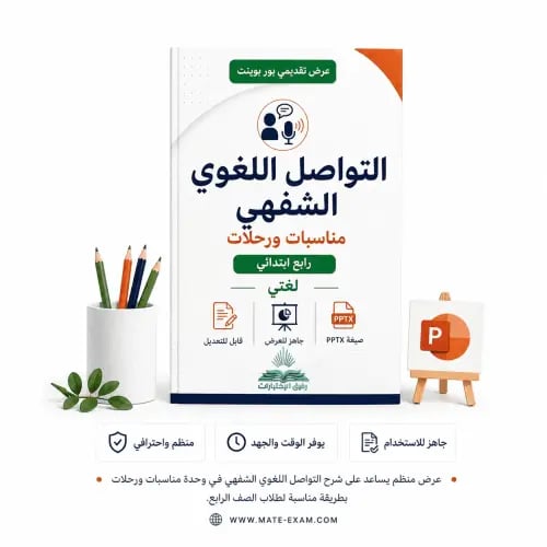 التواصل اللغوي الشفهي مناسبات ورحلات – رابع ابتدائ...