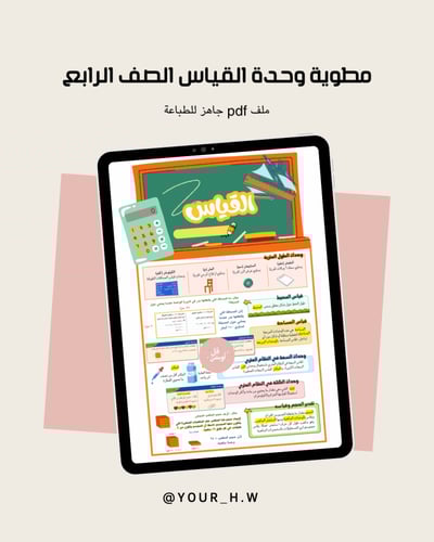 مطويات الرياضيات الترم الثالث كاملة الصف الرابع