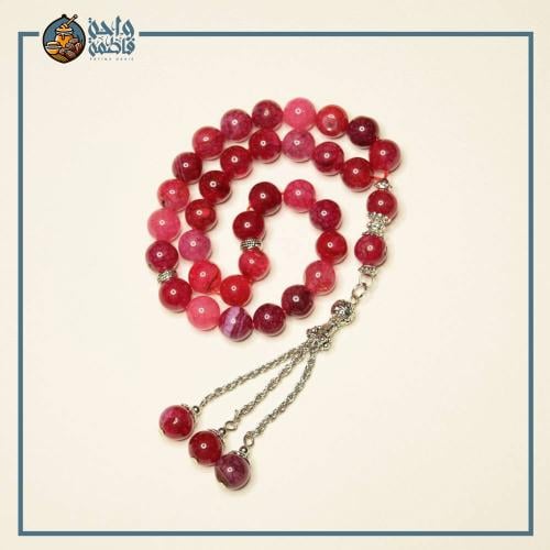 مسبحة حجر طبيعي كرزي