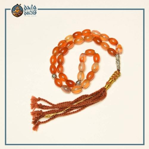 مسبحة عقيق بلجيكي أحمر