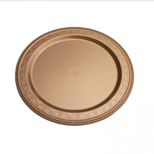 صحن بلاستيك بيت السلال ذهبي مدور رقم 9 شد 30 حبة B...