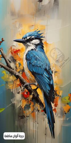 Artistic painting bird for halls