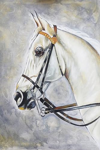 لوحة جدارية خيل عربي