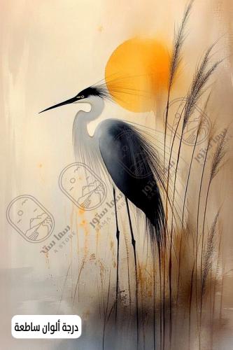 A simple design bird art painting for decoration