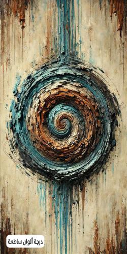 Abstract spiral art painting