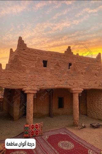 A traditional old Saudi house artistic painting