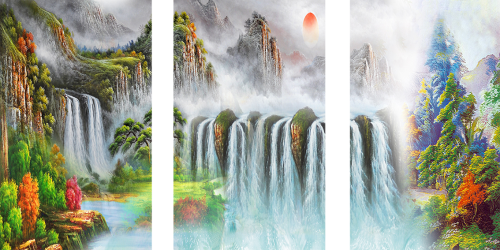 لوحة فنية كانفس ثلاث قطع