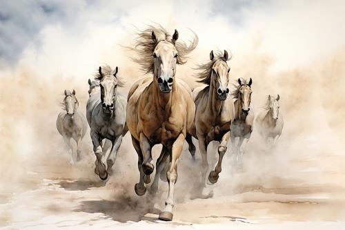 لوحة فنية خيول عربية للمجالس