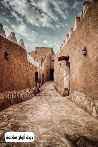 A traditional old alley artistic painting