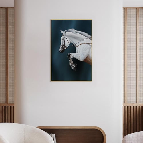 لوحة فنية حصان أبيض