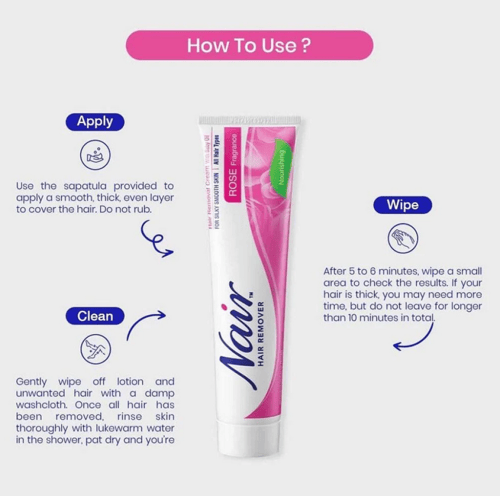 نير كريم لإزالة الشعر بعطر الورد للبشرة الحساسة -...