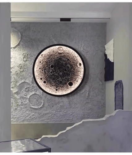 مصباح جداري ثلاثي الأبعاد على شكل القمر LED