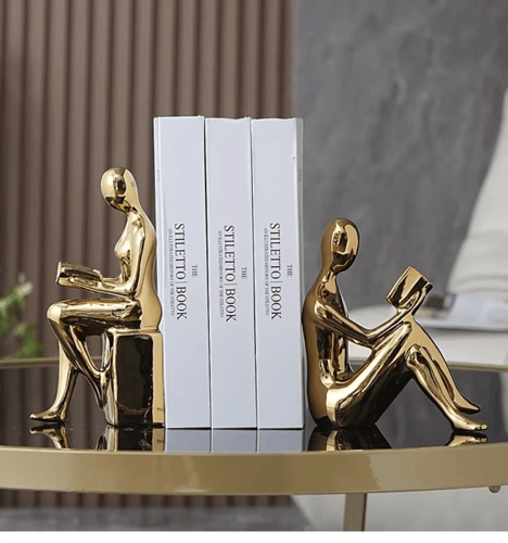 Bookend سيراميك بشكل فتاة – 2 قطعة