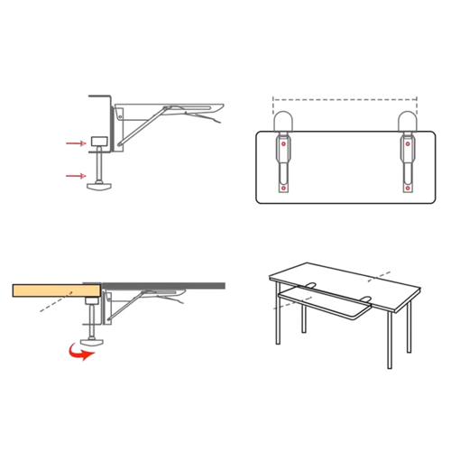 مكتب طوي متعدد الوظائف تمديد مرفق 50x20 سنتيمتر