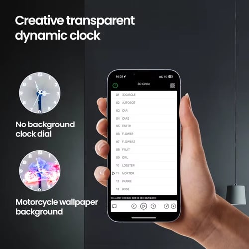 ساعة حائط سايبربانك ثلاثية الأبعاد LED