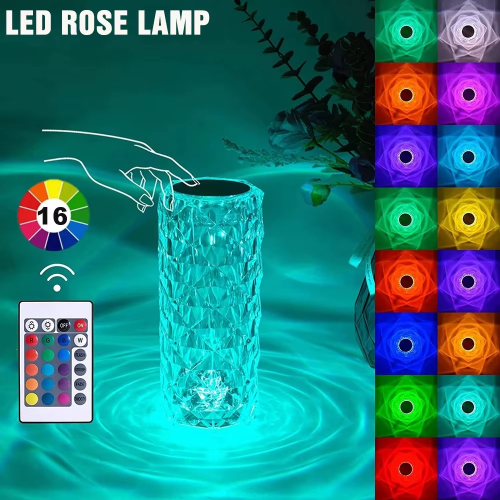 كريستال روز – مصباح LED متعدد الألوان