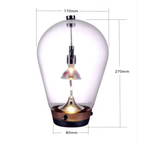 مصباح طاولة LED زجاجي بتصميم مغناطيسي إبداعي