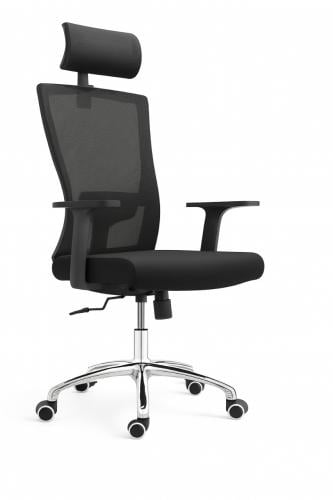 كرسي شبك دوار عالي اسود CH-103A