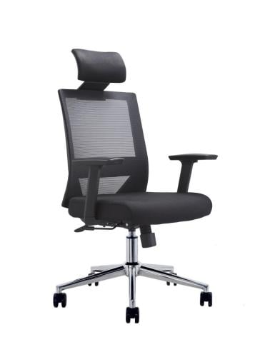 كرسى شبك دوار ظهر عالى اسود CH-114A