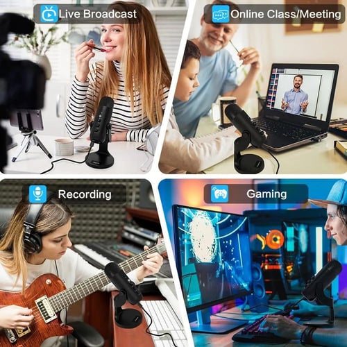 ميكروفون USB Haomuren – للبث والتسجيل